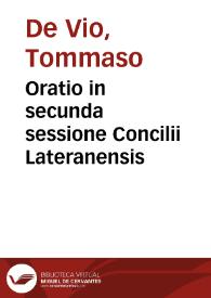 Oratio in secunda sessione Concilii Lateranensis | Biblioteca Virtual Miguel de Cervantes