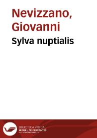 Sylva nuptialis | Biblioteca Virtual Miguel de Cervantes