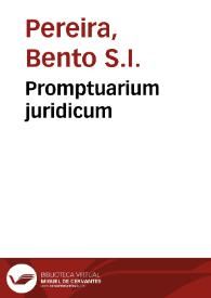 Promptuarium juridicum | Biblioteca Virtual Miguel de Cervantes