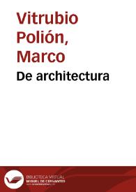 De architectura | Biblioteca Virtual Miguel de Cervantes