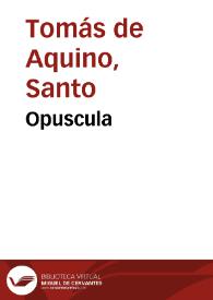 Opuscula | Biblioteca Virtual Miguel de Cervantes