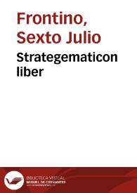 Strategematicon liber | Biblioteca Virtual Miguel de Cervantes