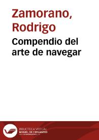 Compendio del arte de navegar | Biblioteca Virtual Miguel de Cervantes