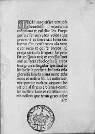 Historia dela Gloriosa Sancta Anna Mare dela Mare de Nostra Salut e Misericordia ... / Joan Roís de Corella | Biblioteca Virtual Miguel de Cervantes