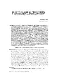 Constitucionalismo principialista y constitucionalismo garantista / Luigi Ferrajoli | Biblioteca Virtual Miguel de Cervantes