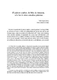 "El palacio confuso", de Mira de Amescua, a la luz de otras comedias palatinas / Valle Ojeda Calvo | Biblioteca Virtual Miguel de Cervantes