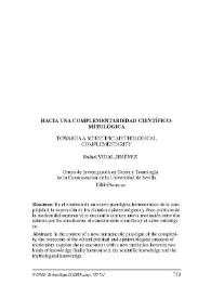 Hacia una complementariedad científico-mitológica = Towards a scientific-mythological complementarity / Rafael Vidal Jiménez | Biblioteca Virtual Miguel de Cervantes