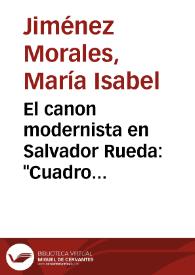 El canon modernista en Salvador Rueda: "Cuadro oriental" / María Isabel Jiménez Morales | Biblioteca Virtual Miguel de Cervantes