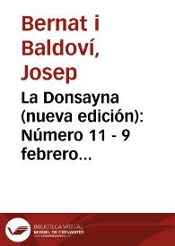 La Donsayna (nueva edición) [Texto impreso]. Número 11 - 9 febrero 1845 | Biblioteca Virtual Miguel de Cervantes