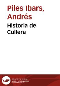 Historia de Cullera | Biblioteca Virtual Miguel de Cervantes