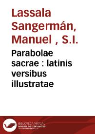 Parabolae sacrae : latinis versibus illustratae | Biblioteca Virtual Miguel de Cervantes