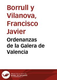 Ordenanzas de la Galera de Valencia | Biblioteca Virtual Miguel de Cervantes