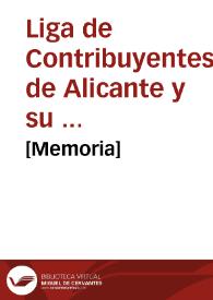 [Memoria] | Biblioteca Virtual Miguel de Cervantes