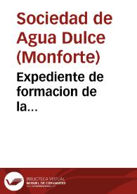 Expediente de formacion de la... | Biblioteca Virtual Miguel de Cervantes