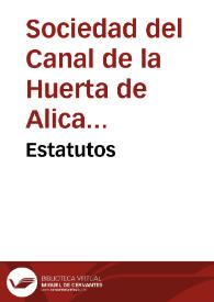 Estatutos | Biblioteca Virtual Miguel de Cervantes