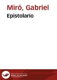 Epistolario | Biblioteca Virtual Miguel de Cervantes