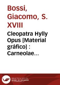 Cleopatra Hylly Opus [Material gráfico] : Carneolae incisum. Ex Fulvii Virsini Imag. | Biblioteca Virtual Miguel de Cervantes