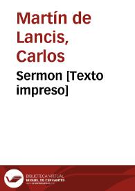 Sermon [Texto impreso] | Biblioteca Virtual Miguel de Cervantes