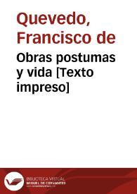 Obras postumas y vida | Biblioteca Virtual Miguel de Cervantes