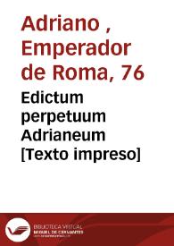 Edictum perpetuum Adrianeum [Texto impreso] | Biblioteca Virtual Miguel de Cervantes