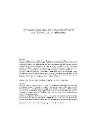 La transformación del "Flos Sanctorum" castellano en la imprenta / Fernando Baños Vallejo | Biblioteca Virtual Miguel de Cervantes