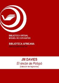 El rincón de Polopó [Selección de fragmentos] / J. M. Davies ; ed. Carolina López Tello | Biblioteca Virtual Miguel de Cervantes