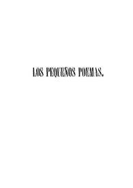 Los pequeños poemas | Biblioteca Virtual Miguel de Cervantes