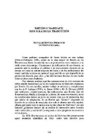 Bretón y Marivaux: más allá de la traducción / Nathalie Bittoun-Debruyne | Biblioteca Virtual Miguel de Cervantes