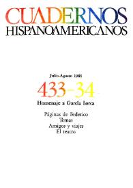 Cuadernos Hispanoamericanos. Núm. 433-434, julio-agosto 1986 | Biblioteca Virtual Miguel de Cervantes