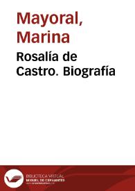 Rosalía de Castro. Biografía | Biblioteca Virtual Miguel de Cervantes