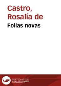 Follas novas / Rosalía de Castro | Biblioteca Virtual Miguel de Cervantes