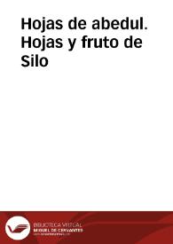 Hojas de abedul. Hojas y fruto de Silo | Biblioteca Virtual Miguel de Cervantes