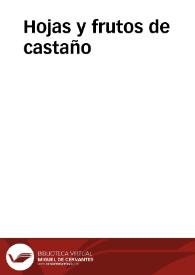 Hojas y frutos de castaño | Biblioteca Virtual Miguel de Cervantes