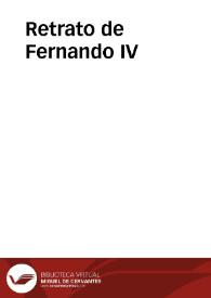 Retrato de Fernando IV | Biblioteca Virtual Miguel de Cervantes