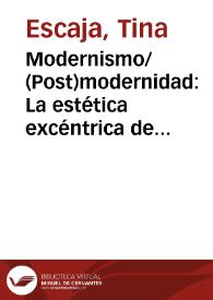 Modernismo/(Post)modernidad: La estética excéntrica de Agustini / Tina Escaja | Biblioteca Virtual Miguel de Cervantes