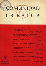 Comunidad ibérica : publicación bimestral. Año I, núm. 1, noviembre-diciembre 1962 | Biblioteca Virtual Miguel de Cervantes