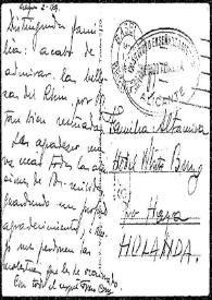 Tarjeta postal de Francisco C. a Rafael Altamira, Helegen, 1907 | Biblioteca Virtual Miguel de Cervantes