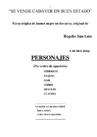 Se vende cadáver en buen estado / Rogelio San Luis Ramos | Biblioteca Virtual Miguel de Cervantes