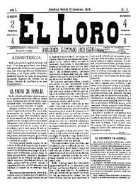 El Loro : periódico ilustrado joco-serio. Núm. 3, 13 de diciembre de 1879 | Biblioteca Virtual Miguel de Cervantes
