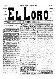 El Loro : periódico ilustrado joco-serio. Núm. 4, 19 de diciembre de 1879 | Biblioteca Virtual Miguel de Cervantes