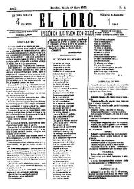 El Loro : periódico ilustrado joco-serio. Núm. 8, 17 de enero de 1880 | Biblioteca Virtual Miguel de Cervantes
