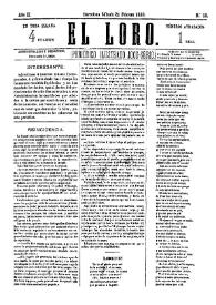 El Loro : periódico ilustrado joco-serio. Núm. 13, 21 de febrero de 1880 | Biblioteca Virtual Miguel de Cervantes