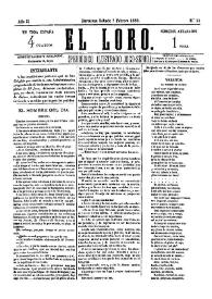 El Loro : periódico ilustrado joco-serio. Núm. 11, 7 de febrero de 1880 | Biblioteca Virtual Miguel de Cervantes
