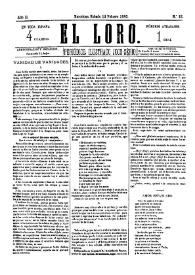 El Loro : periódico ilustrado joco-serio. Núm. 12, 14 de febrero de 1880 | Biblioteca Virtual Miguel de Cervantes