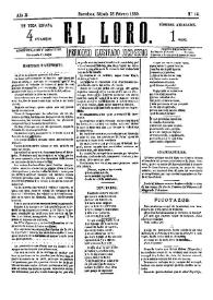 El Loro : periódico ilustrado joco-serio. Núm. 14, 28 de febrero de 1880 | Biblioteca Virtual Miguel de Cervantes