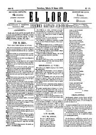 El Loro : periódico ilustrado joco-serio. Núm. 17, 20 de marzo de 1880 | Biblioteca Virtual Miguel de Cervantes