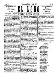 El Loro : periódico ilustrado joco-serio. Núm. 19, 3 de abril de 1880 | Biblioteca Virtual Miguel de Cervantes