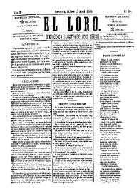 El Loro : periódico ilustrado joco-serio. Núm. 20, 10 de abril de 1880 | Biblioteca Virtual Miguel de Cervantes