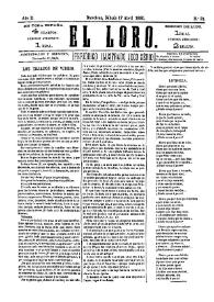 El Loro : periódico ilustrado joco-serio. Núm. 21, 17 de abril de 1880 | Biblioteca Virtual Miguel de Cervantes