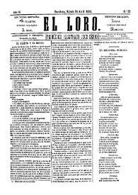 El Loro : periódico ilustrado joco-serio. Núm. 22, 24 de abril de 1880 | Biblioteca Virtual Miguel de Cervantes